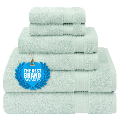 Cotton Paradise 100% Cotton Turkish Towel Set, Soft Absorbent Quick Dry, 6 Piece Towel Set, Beige