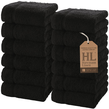 Hawmam Linen Cream 6 Piece Bath Towels Set for Bathroom Original Turkish Cotton Soft, Absorbent and Premium 2 Bath Towels, 2 Hand Towels, 2 Washcloths (Sea Salt)