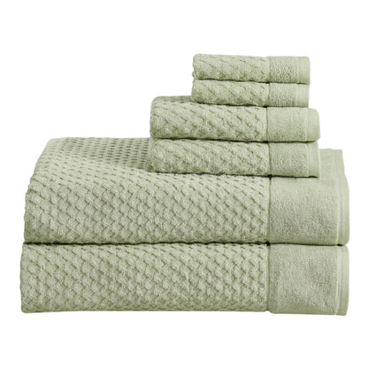 Great Bay Home Bath Towels - 100% Cotton 6 Piece Towel Set - Diamond Waffle Weave - Absorbent, Durable, Quick-Dry Towels for Bathroom (Copper)