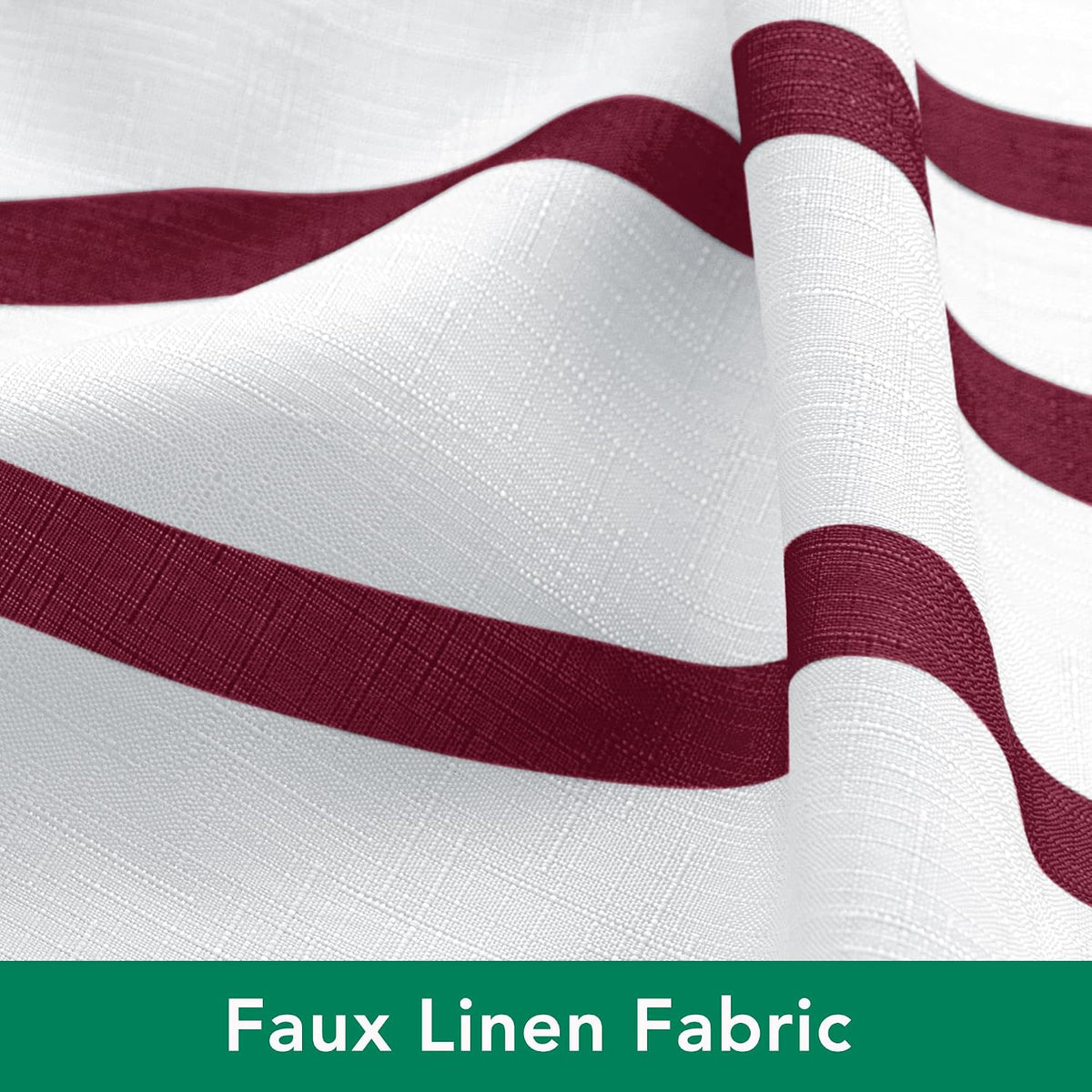 Fabric Modern Shower Curtain-Burgundy & White Shower Curtains for Bathroom