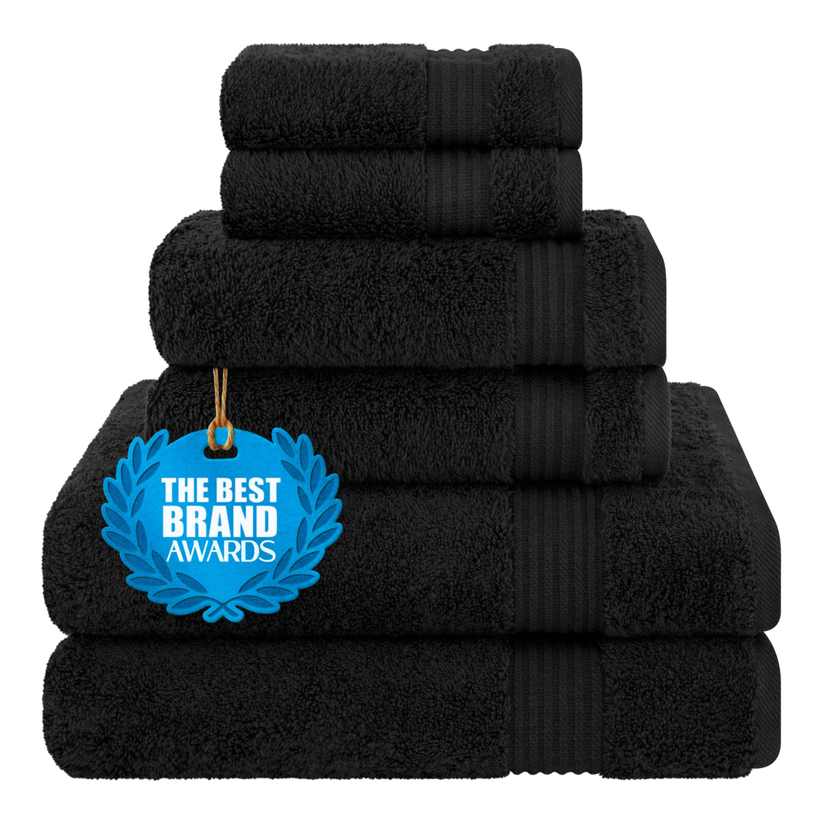 Cotton Paradise 100% Cotton Turkish Towel Set, Soft Absorbent Quick Dry, 6 Piece Towel Set, Beige
