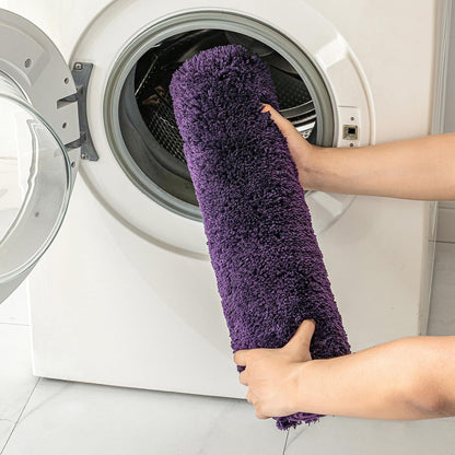 MIULEE Dark Purple Bathroom Rugs Soft Small Microfiber Bath Mat 16x24 Inch