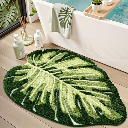 LUMI Flower Bathroom Rug, Absorbent Non Slip Bath Mat, 20"x32", Pink Flower