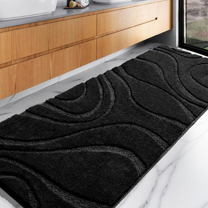 DEXDE Bathroom Rugs Runner 24x60 Long Non-Slip Bath Mats Floor Shower Gray