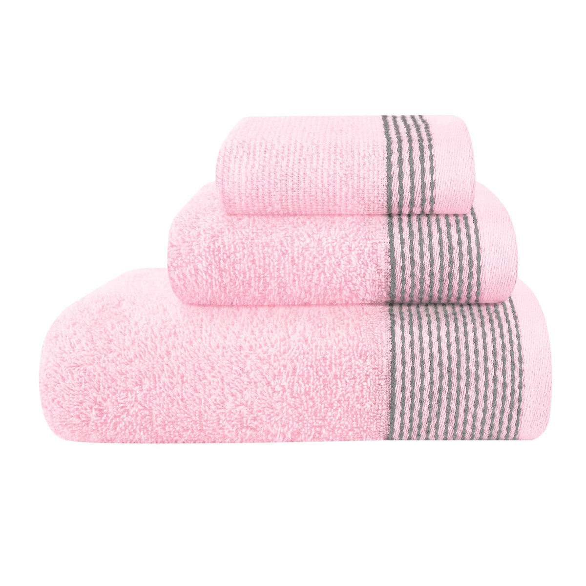 Belizzi Home 100% Cotton Ultra Soft 6 Pack Towel Set, Contains 2 Bath Towels 28x55 inchs, 2 Hand Towels 16x24 inchs & 2 Washcloths 12x12 inchs, Compact Lightweight & Highly Absorbant - Black
