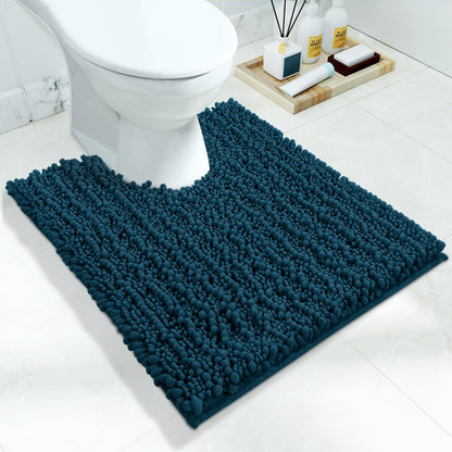 Yimobra Bathroom Rugs Non Slip Washable 32x20 Inch - Ultra Soft Absorbent Chenille Bath Mat, Quick Dry Shaggy Floor Carpet for Tub Shower, Gray Home Decor Accessories