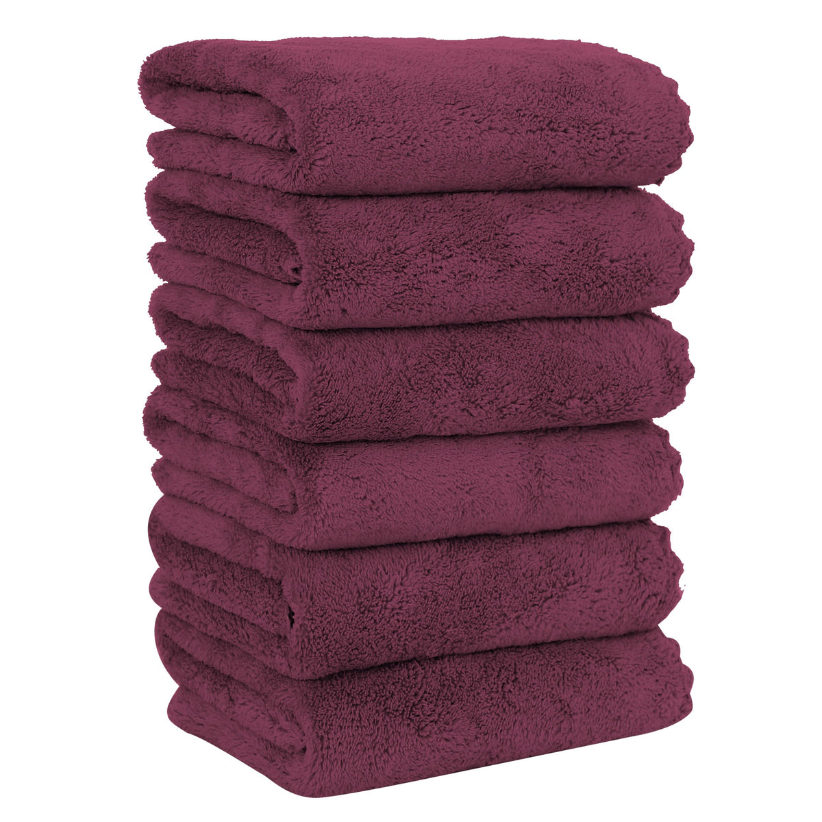 MOONQUEEN 6 Pack Premium Hand Towels - Quick Drying - Microfiber Coral Velvet Highly Absorbent Towels - Multipurpose Use as Hotel, Bathroom, Shower, Spa, Hand Towel 16 x 28 inches (Brown)