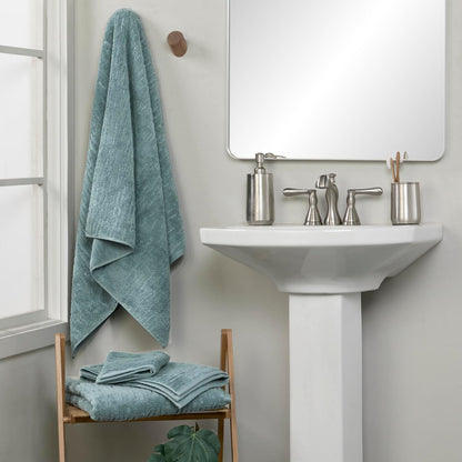 SKL Home CloudSoft Bath Towel, 100% Cotton Luxury, Teal