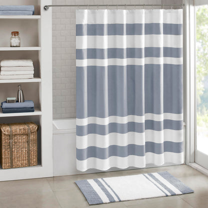 Madison Park Arbor Waffle Shower Curtain for Bathroom, 72 x 72, Beige