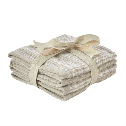SKL Home Distressed Leaves Hand Towel Set-2pc, Turkish Cotton, Denim Blue