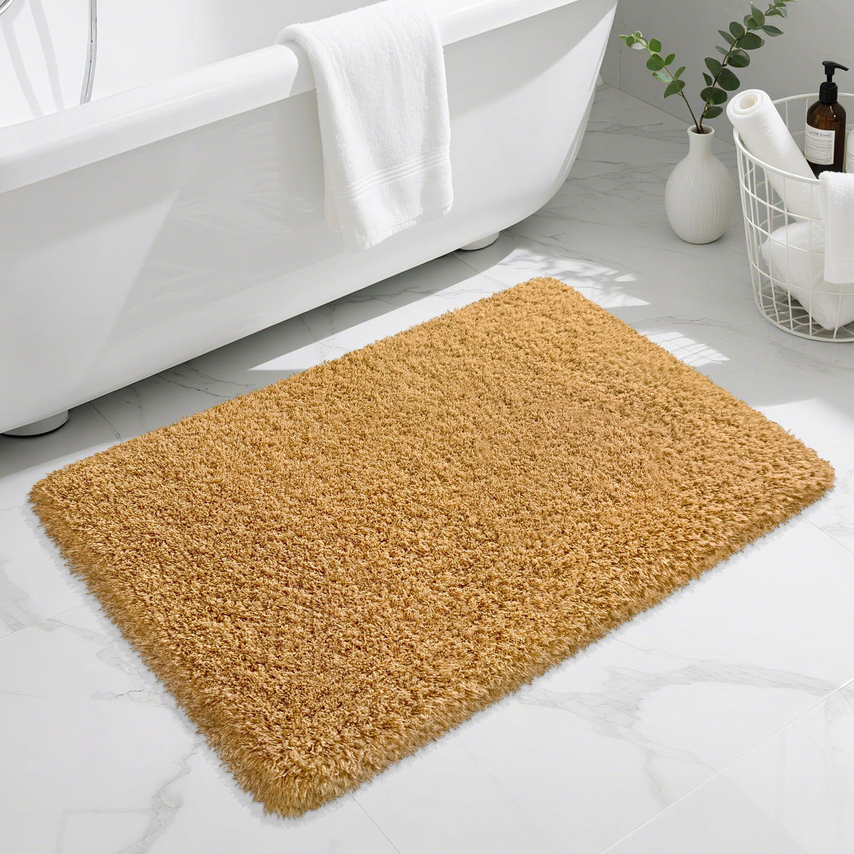Pink Bathroom Rugs Non Slip 30"x20",Absorbent Bath Mat Quick Dry