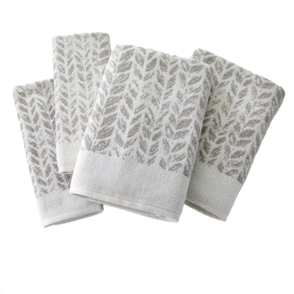 SKL Home Distressed Leaves Hand Towel Set-2pc, Turkish Cotton, Denim Blue