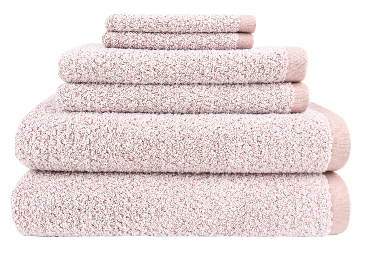 Everplush Diamond Collection 6-Piece Bath Sheet Towel Set, Soft Plush Jacquard Luxury Bath Towels,Highly Absorbent & Fast-Drying Luxury Towels Sets for Bathroom,Shower, or Spa(Brown, Bath Sheet 6PK)