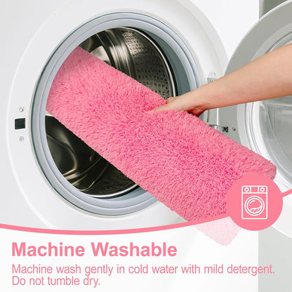 Pink Bathroom Rugs Non Slip 30"x20",Absorbent Bath Mat Quick Dry