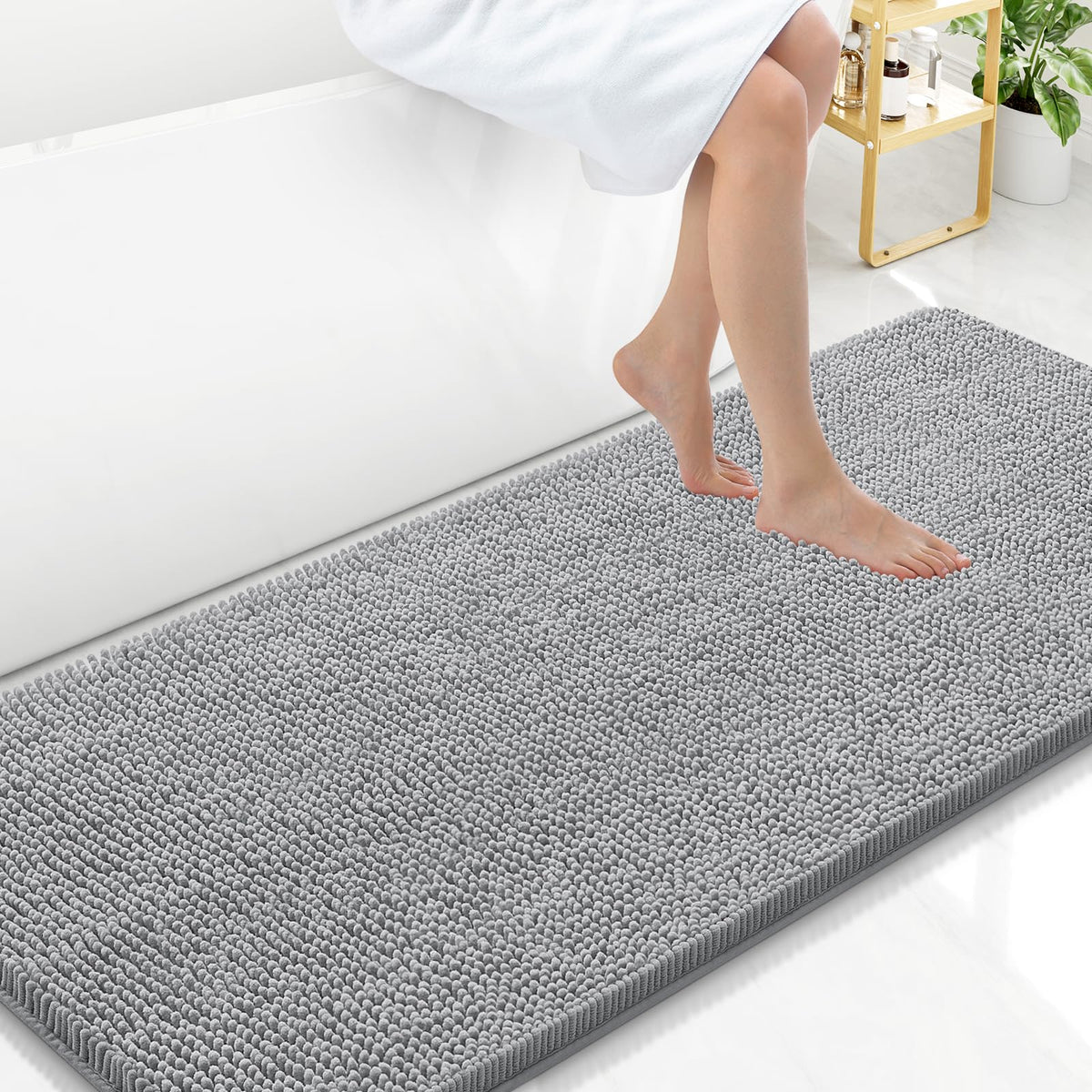 Arotive Bathroom Rugs 24x16, Soft Absorbent Shaggy Chenille Bath Rugs