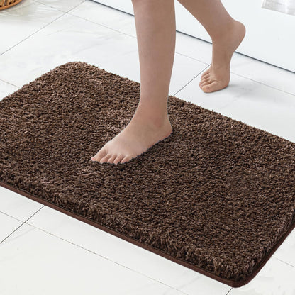 MIULEE Dark Purple Bathroom Rugs Soft Small Microfiber Bath Mat 16x24 Inch