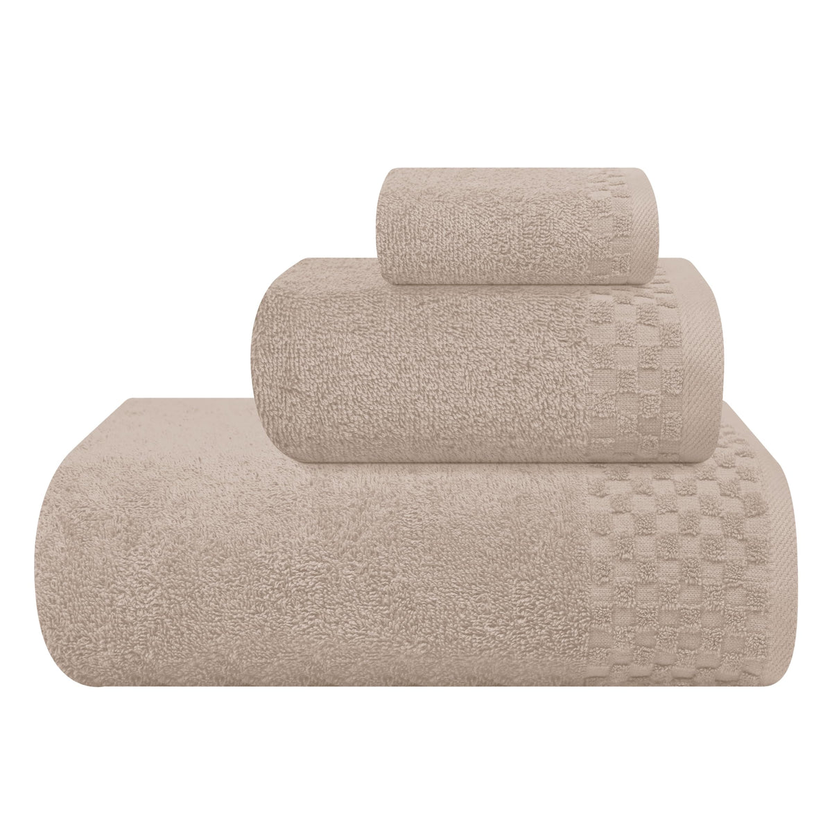 MyOwn Premium Cotton 6 Pack Towel Set for Bathroom, Contains 2 Bath Towels 28x55 inch, 2 Hand Towels 16x24 inch & 2 Wash Coths 12x12 inch, Ideal Everyday use, Compact & Lightweight - Black