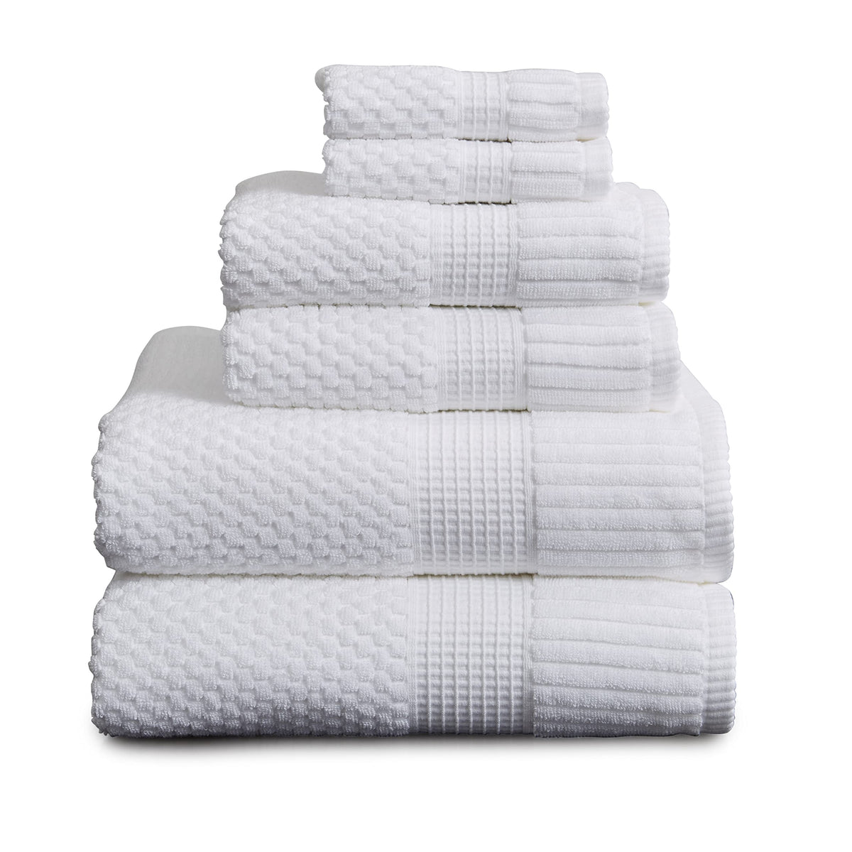 NY Loft 100% Cotton 4-Pack Bath Towel Set | White | Oeko-TEX | Quick-Dry