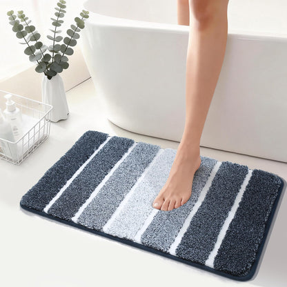 COSY HOMEER Bathroom Rugs 24x17,Ultra Soft Absorbent Bath Mat,Grey