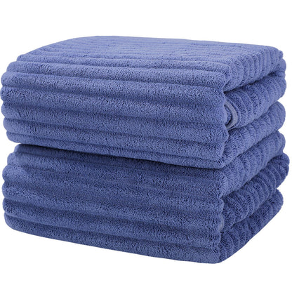 Luxury 4-Piece Quick-Dry Bath Towel Set 27.5X 55 Inches – Ultra Soft Microfiber for Bathroom, Bar, Pool, Gym & Travel – Elegant Twill Design