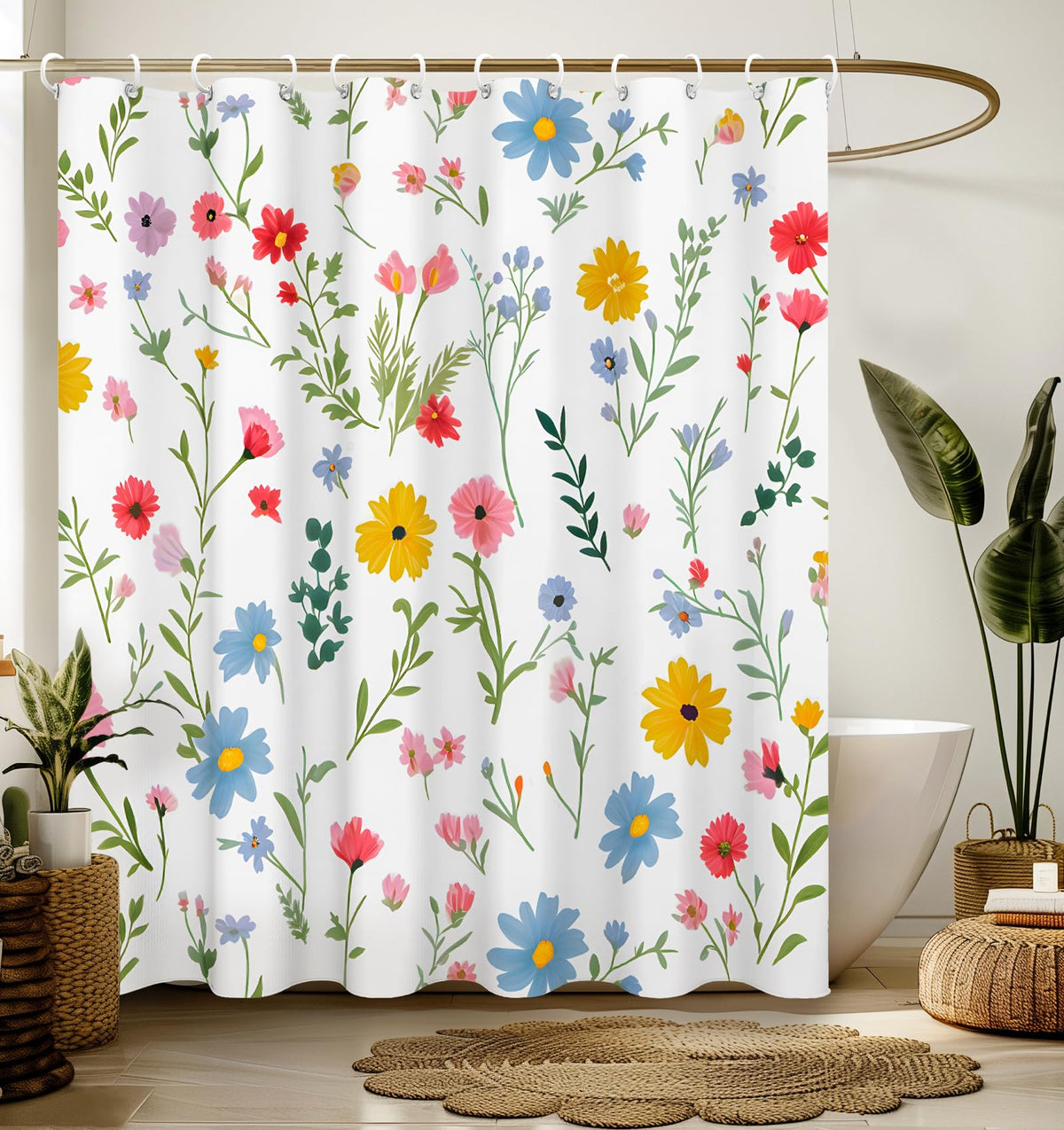 Bathroom Shower Curtain Cute Cortinas para Baño 72 x 72, Boho