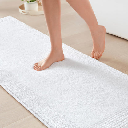 Madison Park Splendor Reversible 100% Cotton Bath Rug, 21 x 34, White