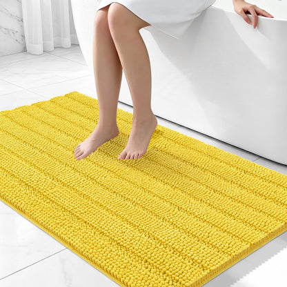 Bcoimo Bath Rug Mat,48x24 High Absorbent Latte Long Bathroom Runner Rugs