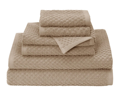 COTTON CRAFT Euro Spa Waffle Weave Bath Towels - Set of 4 Grey Towels