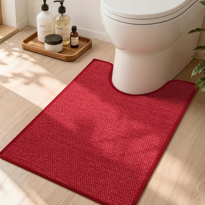 YIHOUSE Gray Bathroom Rugs Sets 3 Piece, Quick Dry Thin Bath Mat with Toilet Rug, Non Slip Absorbent Machine Washable, Bath Runner Rugs for Bathtub Sink Home Decor