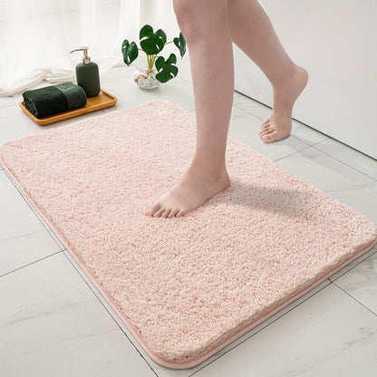 MIULEE Dark Purple Bathroom Rugs Soft Small Microfiber Bath Mat 16x24 Inch