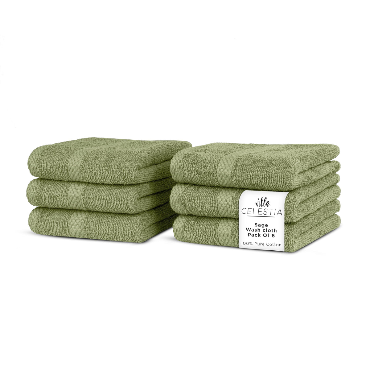 Villa Celestia 100% Cotton Bath Towel Set of 18-4 Bath Towels, 6 Hand Towels, 8 Wash Cloths, Sustainable, Soft, Highly Absorbent, Combed Cotton 18 Piece Set for Hotels, Spa, Bathroom, Dorm, Blue