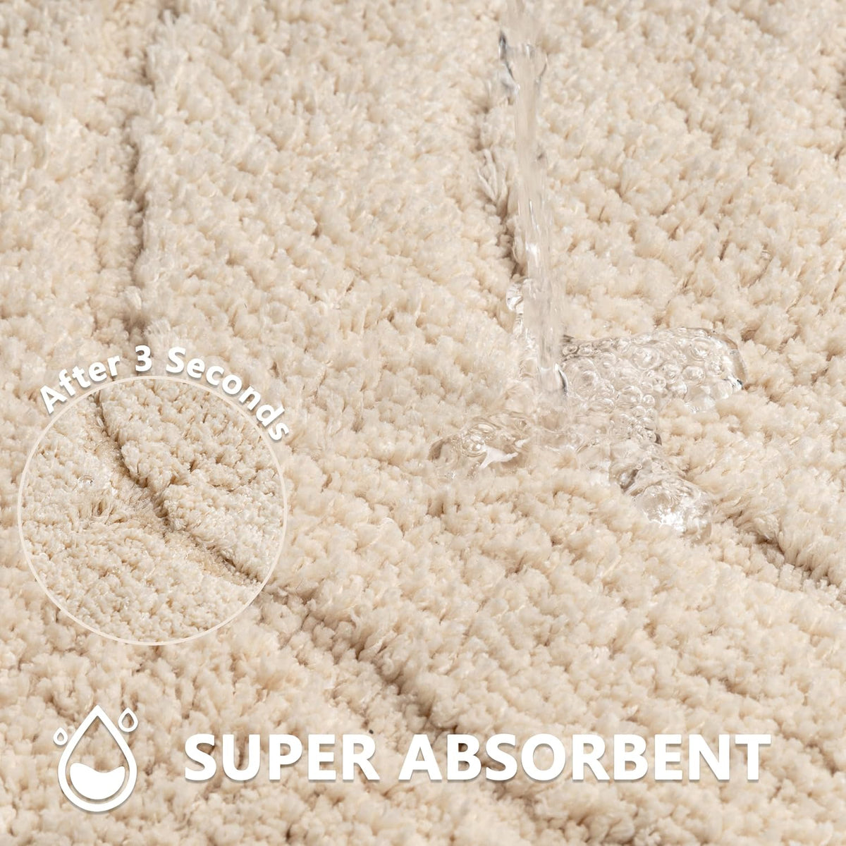 Oval Bathroom Rugs Non Slip Absorbent Ultra Luxury Fluffy