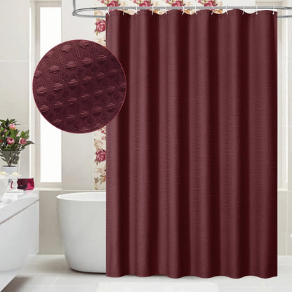 Sage Green Luxury Heavyweight Textured Fabric Shower Curtain Hotel,72x72