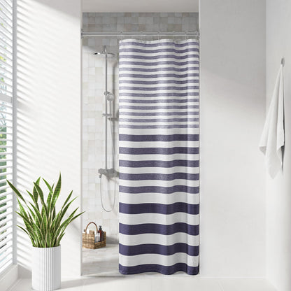 Madison Park Arbor Waffle Shower Curtain for Bathroom, 72 x 72, Beige