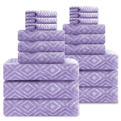 Smuge 18-Piece Bath Towel Set, Include 6 Bath Towel Sheets, 6 Hand Towels and 6 Washcloths - Highly Absorbent Quick Dry 100% Microfiber,Ultra Soft Bathroom Towel Set (Dark Gray)