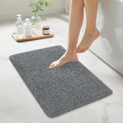 Pink Bathroom Rugs Non Slip 30"x20",Absorbent Bath Mat Quick Dry