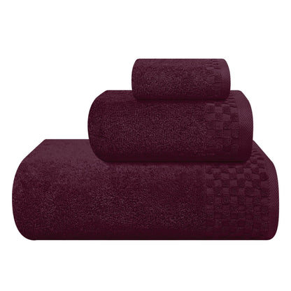 MyOwn Premium Cotton 6 Pack Towel Set for Bathroom, Contains 2 Bath Towels 28x55 inch, 2 Hand Towels 16x24 inch & 2 Wash Coths 12x12 inch, Ideal Everyday use, Compact & Lightweight - Black