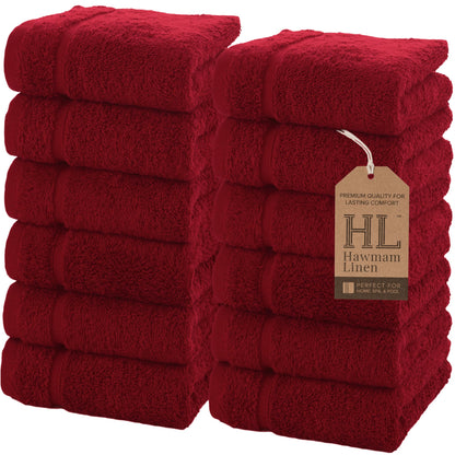 Hawmam Linen Cream 6 Piece Bath Towels Set for Bathroom Original Turkish Cotton Soft, Absorbent and Premium 2 Bath Towels, 2 Hand Towels, 2 Washcloths (Sea Salt)