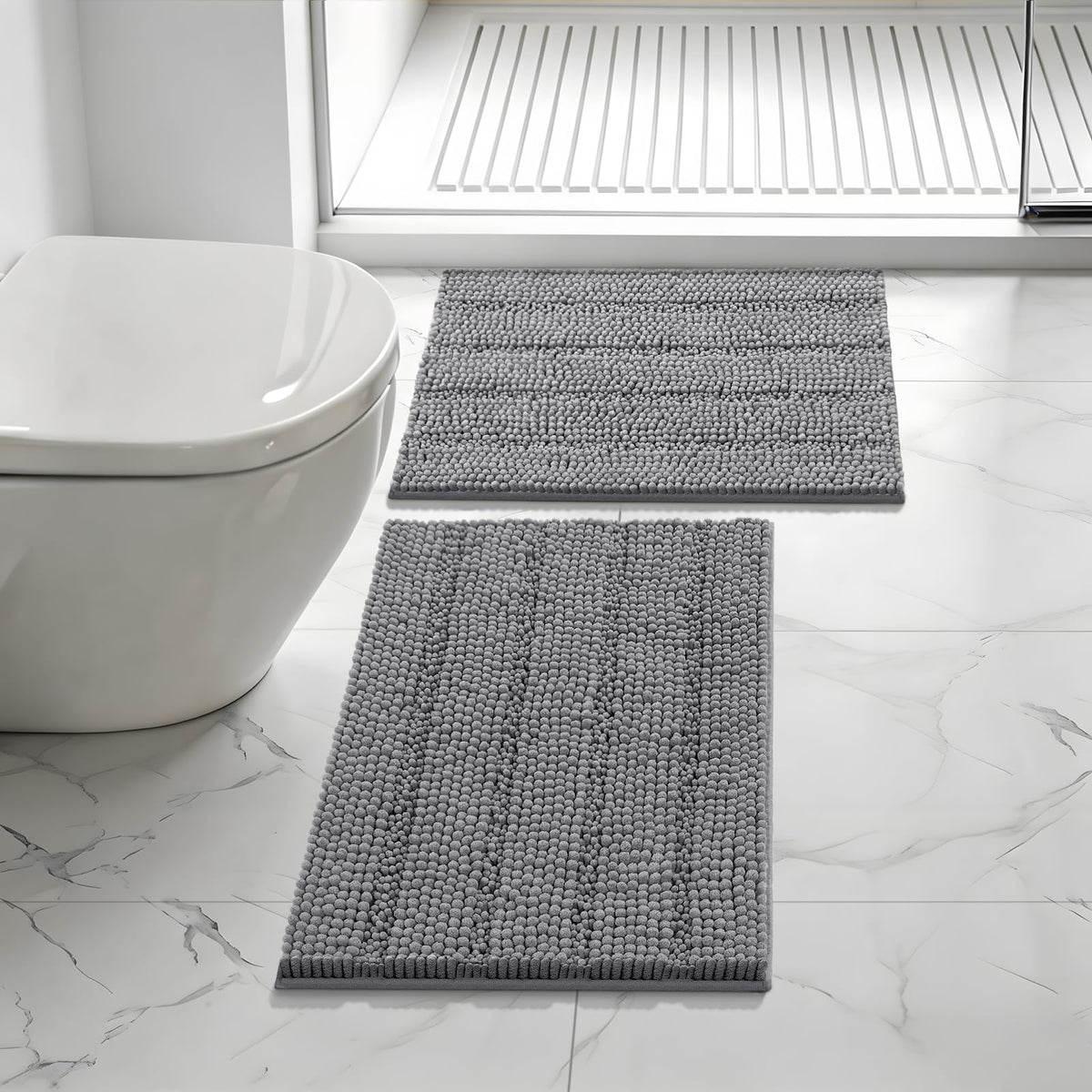 Bcoimo Bath Rug Mat,48x24 High Absorbent Latte Long Bathroom Runner Rugs