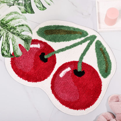 FROZZUR Bath Mat Papaya Non Slip Cute Fun for Bathroom Fruit Bath Mat Luxury Absorbent Shower Rug Washable