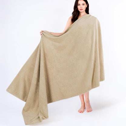 Cotton Paradise 100% Cotton Turkish Towel Set, Soft Absorbent Quick Dry, 6 Piece Towel Set, Beige