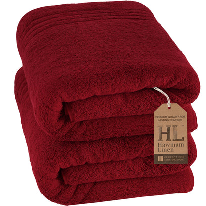 Hawmam Linen Cream 6 Piece Bath Towels Set for Bathroom Original Turkish Cotton Soft, Absorbent and Premium 2 Bath Towels, 2 Hand Towels, 2 Washcloths (Sea Salt)