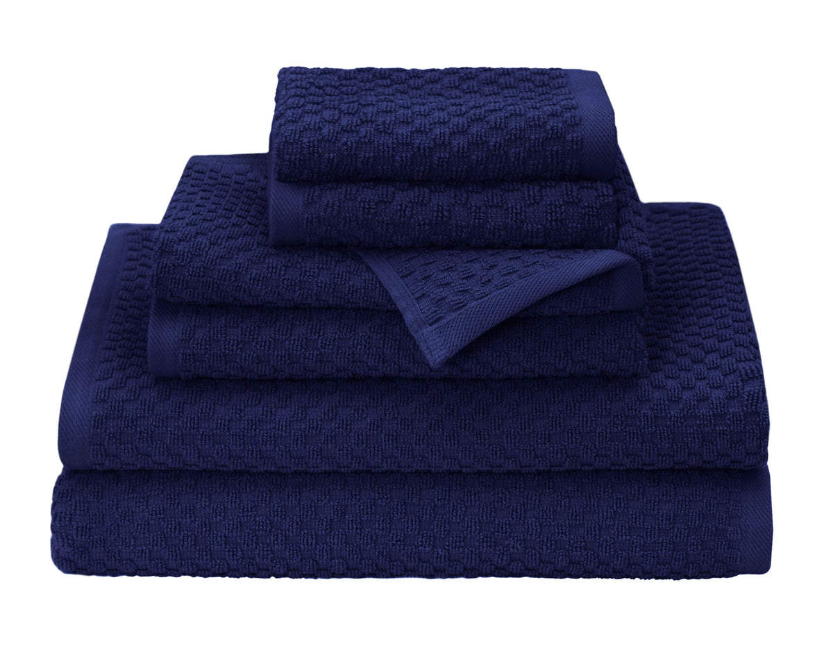 COTTON CRAFT Euro Spa Waffle Weave Bath Towels - Set of 4 Grey Towels