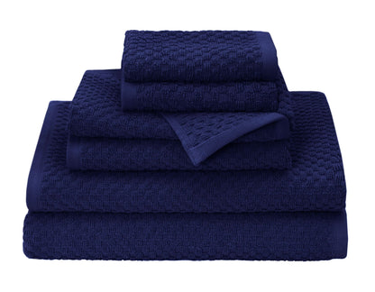 COTTON CRAFT Euro Spa Waffle Weave Bath Towels - Set of 4 Grey Towels
