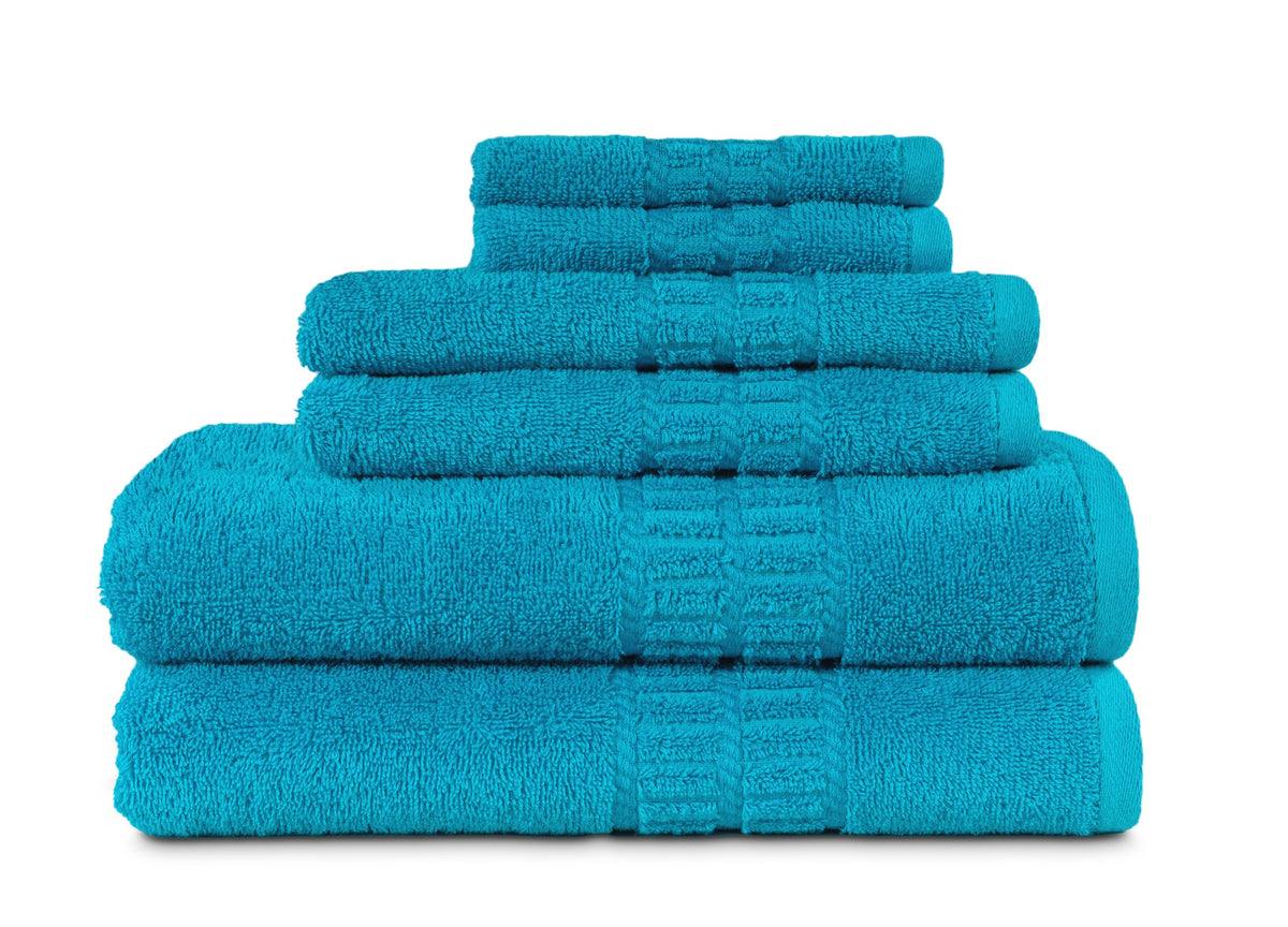 MyPillow MyTowels 6 Piece Towel Set - 100% Cotton Soft Absorbent Towels for Bathroom, 2 Bath Towels, 2 Hand Towels, 2 Washcloths [MyTowels 6-Piece Set, Khaki]