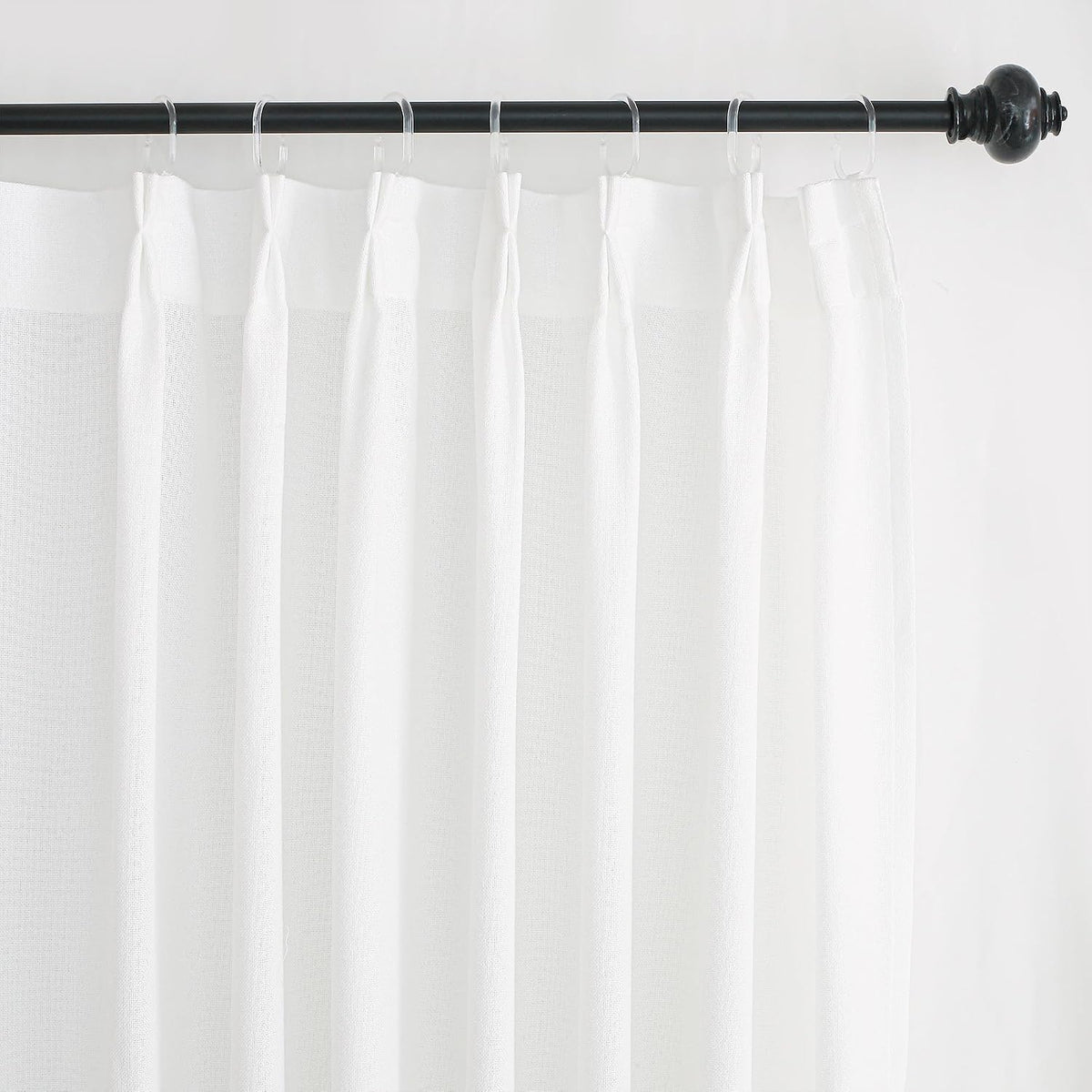 HIG Camel Linen-Like Pinch Pleated Shower Curtain, 72 Inch Wide, Fabric Bathroom Curtain with Memory Shape, Modern Neutral Solid Color, Machine Washable Privacy Cloth Curtain for All Season Use