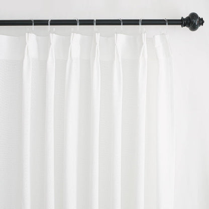 HIG Camel Linen-Like Pinch Pleated Shower Curtain, 72 Inch Wide, Fabric Bathroom Curtain with Memory Shape, Modern Neutral Solid Color, Machine Washable Privacy Cloth Curtain for All Season Use