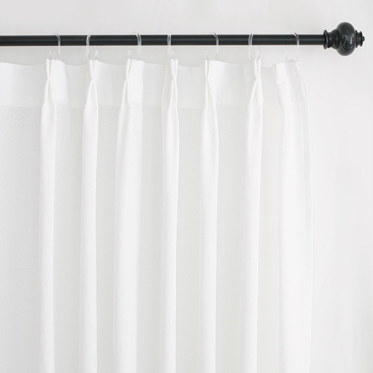 HIG Camel Linen-Like Pinch Pleated Shower Curtain, 72 Inch Wide, Fabric Bathroom Curtain with Memory Shape, Modern Neutral Solid Color, Machine Washable Privacy Cloth Curtain for All Season Use