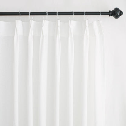 HIG Camel Linen-Like Pinch Pleated Shower Curtain, 72 Inch Wide, Fabric Bathroom Curtain with Memory Shape, Modern Neutral Solid Color, Machine Washable Privacy Cloth Curtain for All Season Use