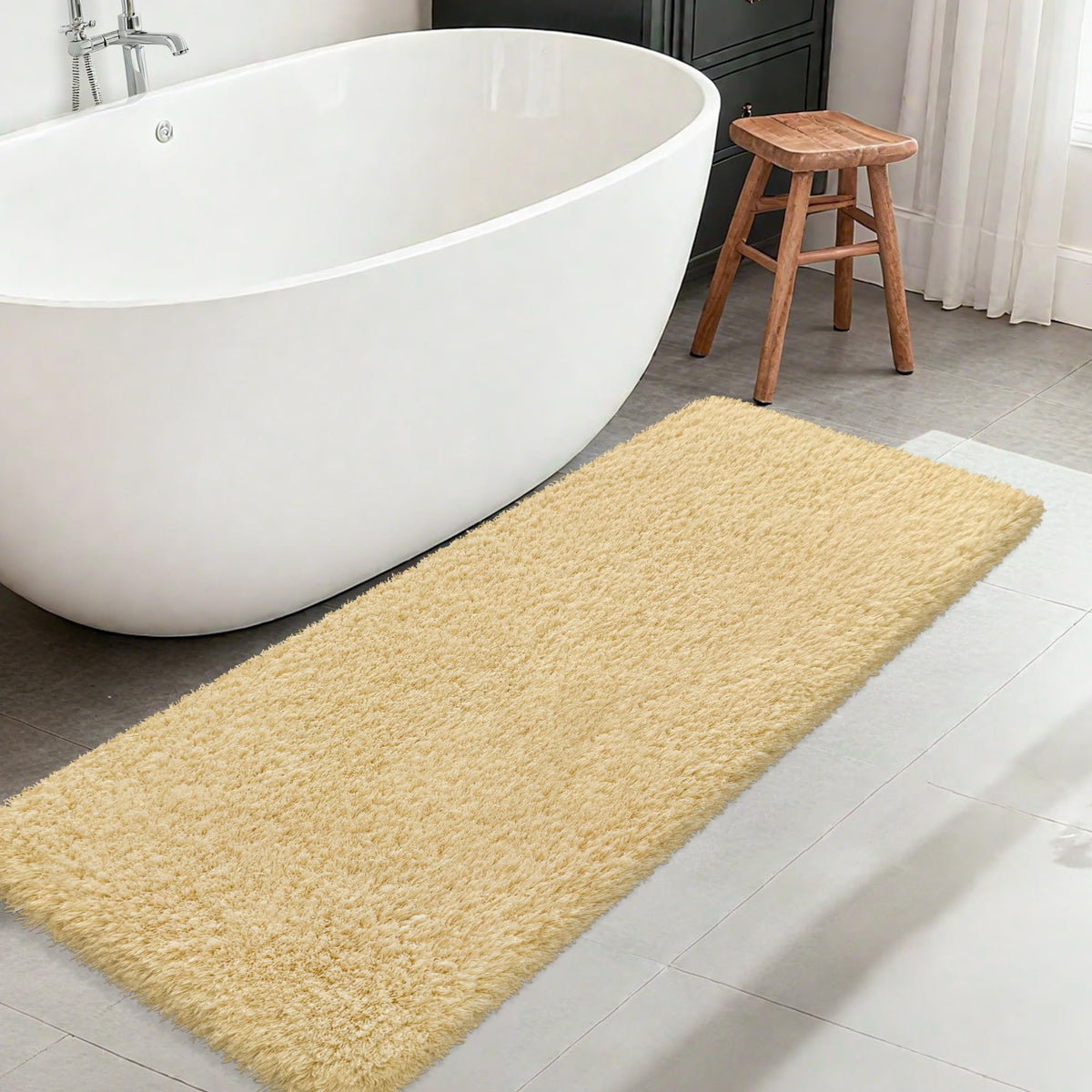 Pink Bathroom Rugs Non Slip 30"x20",Absorbent Bath Mat Quick Dry